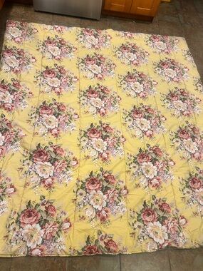 VTG Ralph Lauren King Comforter Floral Sophie Brooke Cabbage Rose Cottage